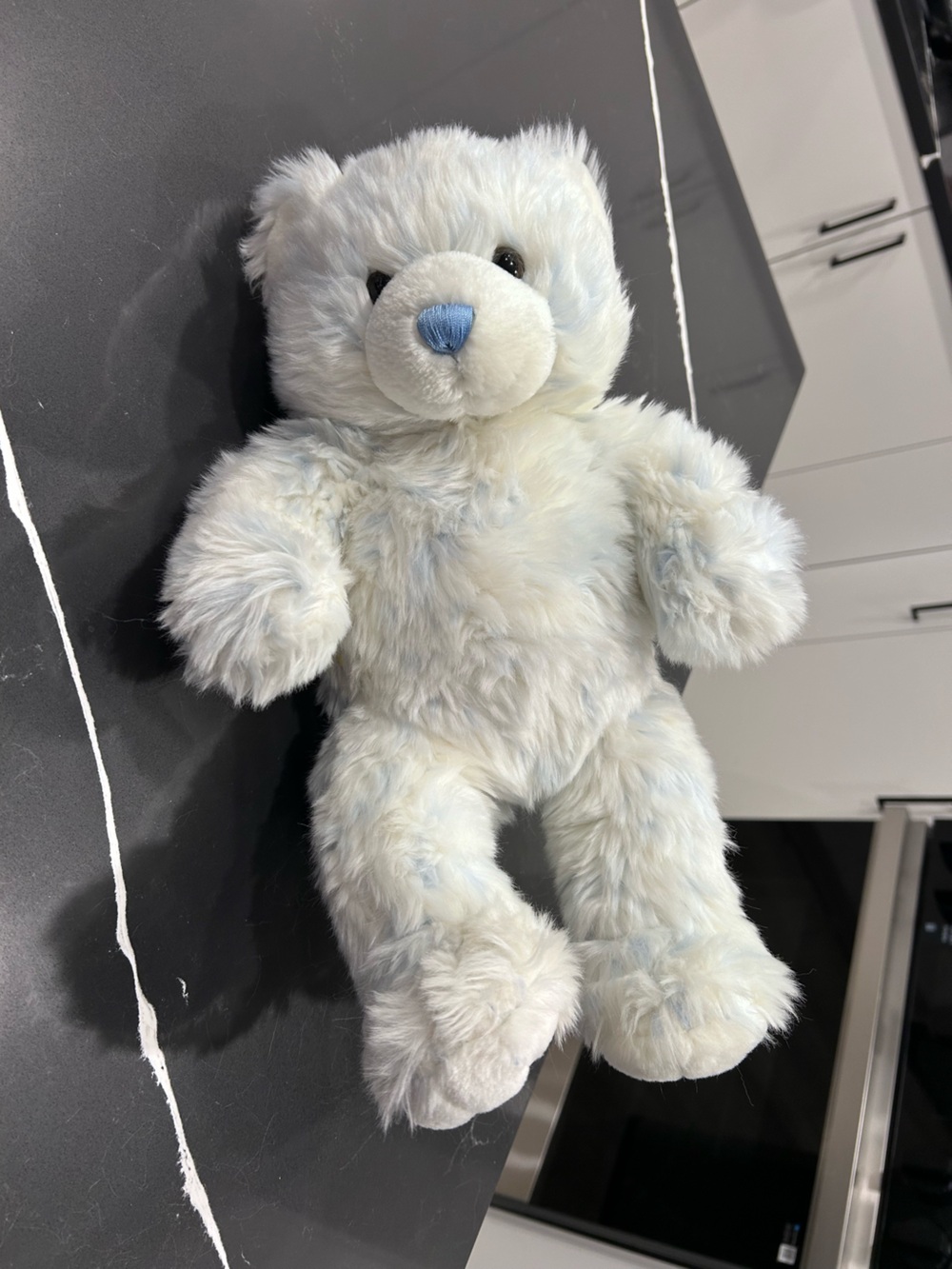 Build-A-Bear Teddy Bear Plush Shaggy Frosted Blue/White Collectible Winter Blue